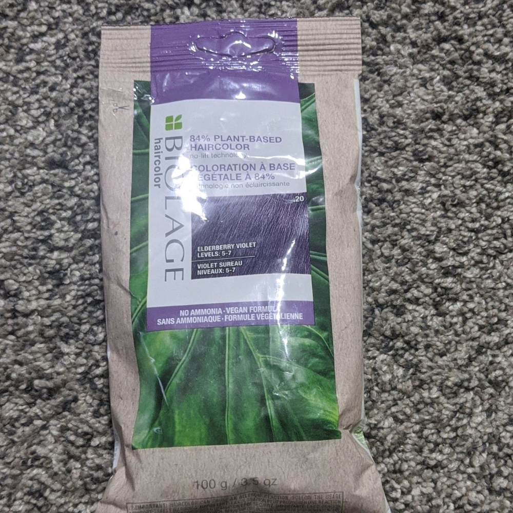 Biolage 84% plant-based hair color in violet